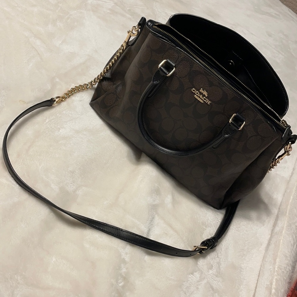Brown and Black Coach Crossbody Bag!!